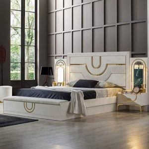 Pinar, recién llegado, cama tamaño King, almacenamiento, juego de dormitorio elegante, alta calidad, precio económico, tendencia 2026, gran oferta para hoteles - Product Image 1