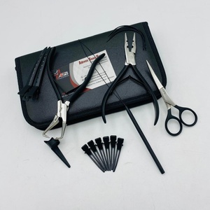 ชุดอุปกรณ์ต่อผมสแตนเลสอย่างยั่งยืนคีมหนีบสีดำด้านปรับแต่งโลโก้ได้ตามต้องการ - Product Image 4