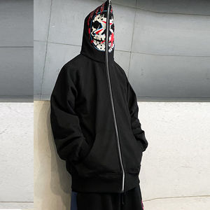 Wholesale 100% Cotton Premium 3D Full <b>Zip</b> Puff Hoodie Designer Embossed Winter ODM Custom French Embroidered Set XS Size Print - Product Image 5