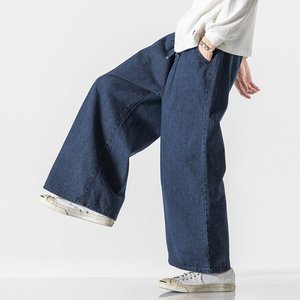 กางเกงยีนส์ปักลายแฟชั่นใหม่สำหรับผู้ชายกางเกงเอวสูงปานกลางทรงตรงขาตรงผ้าคอตตอนผ้ายืดสำหรับผู้ชายไซส์ใหญ่42 - Product Image 5