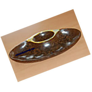 Artisanat en bois de coco avec brosse à récurer, bijoux en coquillages, artisanat en coquillages de coco, art de la coquille, artisanat, taille 17 cm x 13 cm - Product Image 3