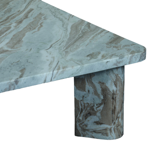 Orris Living Crema โต๊ะกาแฟหินอ่อนแนวแฟนตาซีโต๊ะกลางทำด้วยมือแบบทันสมัยโต๊ะ100% หินอ่อนธรรมชาติขาแบบบล็อคขา - Product Image 2