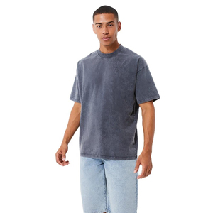 เสื้อยืดลายกราฟิกสั่งทำ สีดำฟอกกรด สไตล์สตรีทแวร์ ทรงโอเวอร์ไซส์ ลายพิมพ์วินเทจ - Product Image 5