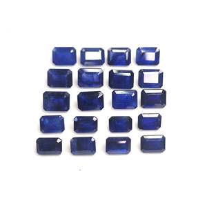 Saphir bleu naturel de Bangkok, calibré, formes octogonales, taille radiant émeraude, 3x5mm-8x10mm, diverses formes : marquise, rectangle, ovale, coussin, poire - Product Image 1