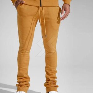 Pantalones de chándal apilados para hombre ajustados a la moda superventas para ropa informal, pantalones lavados cómodos para hombre - Product Image 5