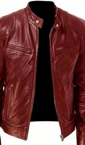 Chaquetas de Cuero Vacuno Formales de Invierno de Alta Calidad con Cuello Alto, Logotipo Frontal, Impermeables y Ecológicas, Teñidas con Tintes Ecológicos - Product Image 4