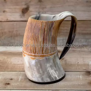 Unique Design Buffalo Horn Mug Reasonable Rate Fashionable Luxury <b>Light</b> Weight Buffalo Horn Mug - Product Image 2