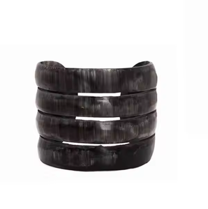 Ensemble de bracelets à la mode de corne de buffle pour corne de buffle naturelle de taille personnalisée par l'artisanat en croissant - Product Image 3