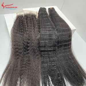 Extensions de trame de cheveux raides crépus vietnamiens Produit tendance chaud Paquets de cheveux raides Yaki - Product Image 1