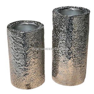 Nouvelle arrivée en forme de quatre en acier inoxydable fer métal ensembles doré Antique fini côtier Vase floral Vase à fleurs décoratif - Product Image 5