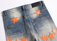 DESIGNERS 2025 Jean en denim unisexe de luxe haute qualité coupe droite, finition délavée à la pierre avec rivets, style vintage, marque célèbre, Hip Hop, utilitaire