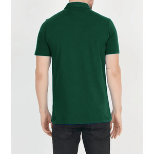 <b>Men's</b> <b>Green</b> Short Sleeve Pique <b>Polo</b> <b>Shirt</b> Casual Solid Color Cotton Knitted Breathable Design - Product Image 5