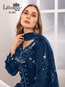 Colección Pret de lujo hecha a mano para mujer elegante Kurti Set túnica pantalones de cigarrillos Dupatta Ready Dispatch ropa India pakistaní - Product Image 2
