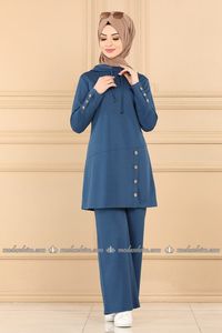 Premium Winter Co-Ord Sets for Modest Women in Plain Monocolor Thick <b>Fabric</b> Lightweight Design - Product Image 3