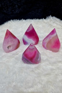 Agate rose à bandes, cristal de flamme poli, décoration d'intérieur, pierre pour la guérison des chakras, énergie spirituelle, Reiki, Feng Shui - Product Image 5