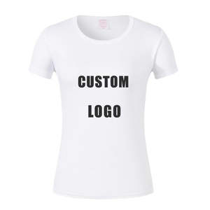Vente en gros de haut court pour femmes grande taille de haute qualité LOGO personnalisé 100% coton vierge T-shirts pour filles sexy Femme - Product Image 1