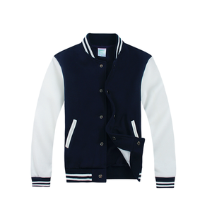 Veste d'université bleue coupe ample pour hommes veste Letterman en molleton de coton respirant chaud disponible - Product Image 4