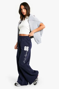 Pantalones Deportivos Holgados de Felpa de Algodón 100% para Mujer, Estilo Urbano, Pierna Ancha, Última Moda - Product Image 4