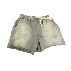 กางเกงขาสั้นผ้าเกล็ดปลาแบบปรับแต่งได้สำหรับผู้ชายกางเกงขาสั้นผ้าคอตตอน100% วินเทจผ้าดิบลายแสงแดดจางหายไปจากเฟรนช์เทอร์รี่ - Product Image 1