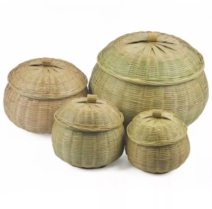 Eco-Friendly Household Storage <b>Basket</b> Handwoven 100% Rattan From Vietnam Custom Packing Multi-Purpose Rectangle Shape - Product Image 4