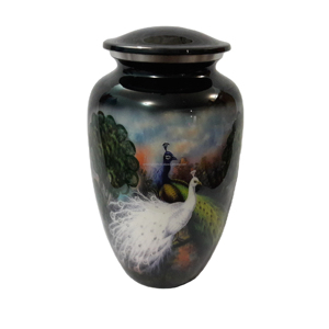 Acw โกศโลหะคู่นกยูงสำหรับเผาศพเถ้ากระดูกสำหรับงานศพมีคุณภาพสูงสไตล์อเมริกัน - Product Image 1