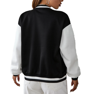 Chaqueta de bombardero icónica de Chicago retro de primavera para hombre con cuello levantado de lona y logotipo en la parte delantera - Product Image 2