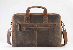 Mochila para ordenador portátil de cuero genuino Unisex de calidad superior diseño elegante con sistema de transporte impermeable desmontable duradero - Product Image 5