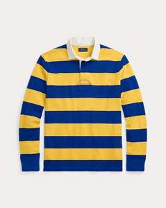 ชุดเสื้อโปโลรักบี้ผ้าฝ้ายถักลายทางสำหรับโรงเรียน380gsm โลโก้แบบถักสำหรับงานหนักออกแบบได้ตามต้องการ - Product Image 4