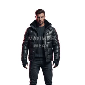 Chaqueta de Cuero Premium para Hombre, Chaqueta de Invierno con Estilo, Colores Personalizados Disponibles, Chaqueta de Cuero para Hombre Fabricada por Maximize Wear - Product Image 3