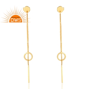 Última venta plata esterlina 925 18K chapado en oro pendiente Demi joyería fina para mujer regalo para ella - Product Image 1