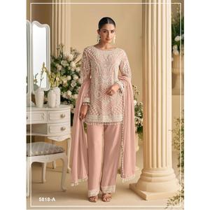 Nueva Colección de Trajes Salwar de Mujer en Faux Georgette con Dupatta para Bodas y Fiestas Disponibles a Precio Accesible - Product Image 1