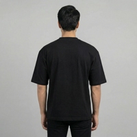 Camiseta de Manga Corta para Hombre, de Alta Calidad, Lujosa, de Algodón/Fibra de Bambú, 220g, Gruesa, Talla Grande, Transpirable y de Secado Rápido