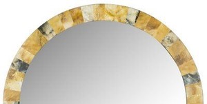 Miroir mural incrusté de corne ronde de qualité supérieure fabriqué à la main de luxe décoratif pour la décoration de la maison et du complexe au meilleur prix - Product Image 3