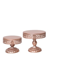 Soporte de pastel de un solo nivel de madera Natural de alta calidad, soporte creativo moderno para pasteles y pasteles, pastel utilizado en la ceremonia de boda - Product Image 2