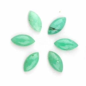 หินคริโซเพรสสีเขียวครีมธรรมชาติอัญมณีหลวม7X14มม. ทรงโค้งหลังเรียบปรับเทียบสำหรับการทำเครื่องประดับ - Product Image 4