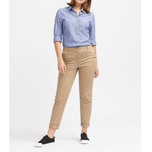 Nouvelle arrivée de pantalons skinny à jambe droite pour femmes ensembles personnalisés taille haute devant plat pantalons décontractés d'été avec poches latérales - Product Image 4