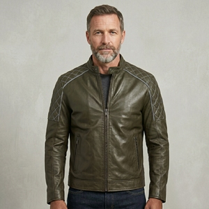 Chaqueta de Cuero para Hombre, Diseño Clásico, Forro Cómodo, Personalizada, Prenda Exterior Casual y Elegante con Cuero de Alta Calidad - Product Image 1