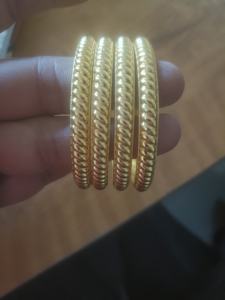 Juego de Pulseras y Brazaletes de Lujo al por Mayor, Estilo Étnico Indio Vintage, Aleación de Tungsteno y Zinc, Hechos a Mano, Antideslustre, para Novia - Product Image 2