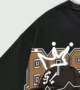 DTG DTF เสื้อยืดผู้ชายโอเวอร์ไซส์แขนสั้นผ้าฝ้ายพิมพ์ลายกราฟิก - Product Image 4