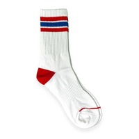 Chaussettes pour hommes en coton respirant, anti-transpiration, antibactériennes, à rayures colorées rétro des années 90, fabriquées par l'usine ODM JZVINA