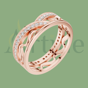 Anillo con texto personalizado de 14K, joyería de moda - Product Image 1
