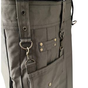 HIGHLANDER Kilt utilitaire en tissu de coton sergé 290 Gsm pour homme avec poches cargo Vêtements noirs-Poches détachables - Product Image 4