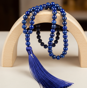 Fabriqué à la main 108 Mala perles collier 6mm lisse Lapis Lazuli pierre précieuse polissage naturel religieux classique à la mode hommes cadeau - Product Image 2