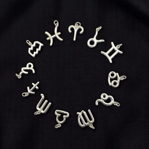 925 Plata signo del zodiaco encantos colgante religioso encanto joyería Libra Aries símbolo horóscopo encantos hallazgos de ley - Product Image 5