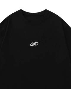 Camiseta Personalizada para Hombre, Negra, con Logotipo Minimalista, Talla Grande, Estilo Casual Urbano, Algodón, Manga Corta, Verano, Corte Holgado, Lisa, Moderna - Product Image 4