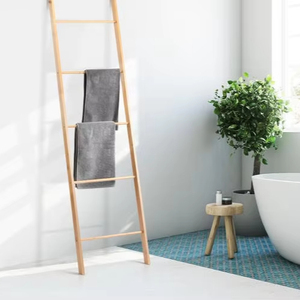 บันไดไม้ไผ่4ขั้นสำหรับแขวนเสื้อผ้าที่แขวนตู้เสื้อผ้าชั้นวางผ้าห่ม & ขั้นบันได - Product Image 2
