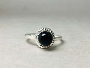 High Quality 925 <b>Sterling</b> <b>Silver</b> <b>Ring</b> Black Onyx Cabochon <b>Set</b> Bohemian Style Black Gemstone Jewelry Gift Item Factory Wholesale - Product Image 3