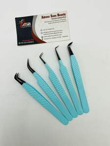 Pinzas de extensión de pestañas planas con volumen de logotipo personalizado de alta calidad, acero inoxidable japonés probado a mano, profesional sostenible - Product Image 6