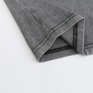 Personnalisation de haute qualité Batik Oversized Wash T Shirt Solid 100% Cotton T Shirts Heavyweight Vintage T-Shirt pour hommes - Product Image 5