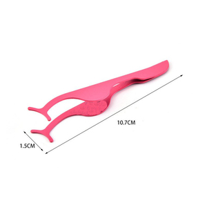 Pinzas para pestañas rosas personalizadas, herramienta de belleza de calidad hecha de acero inoxidable - Product Image 3